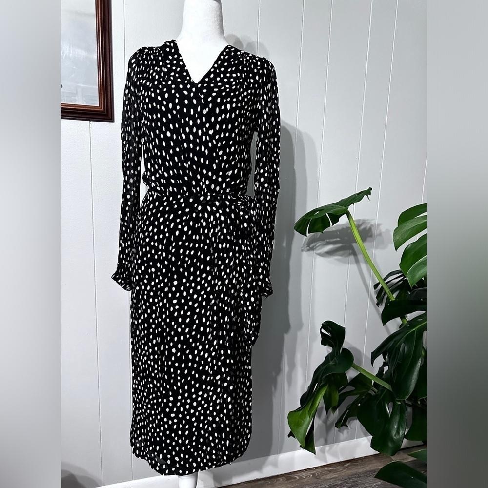 🛍️NWT lightweight Brooks Brothers long sleeve wrap dress with fully lined